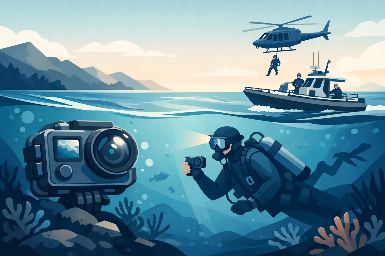 Best Underwater PTZ Camera for Coast Guards to detect drugs below ship hull