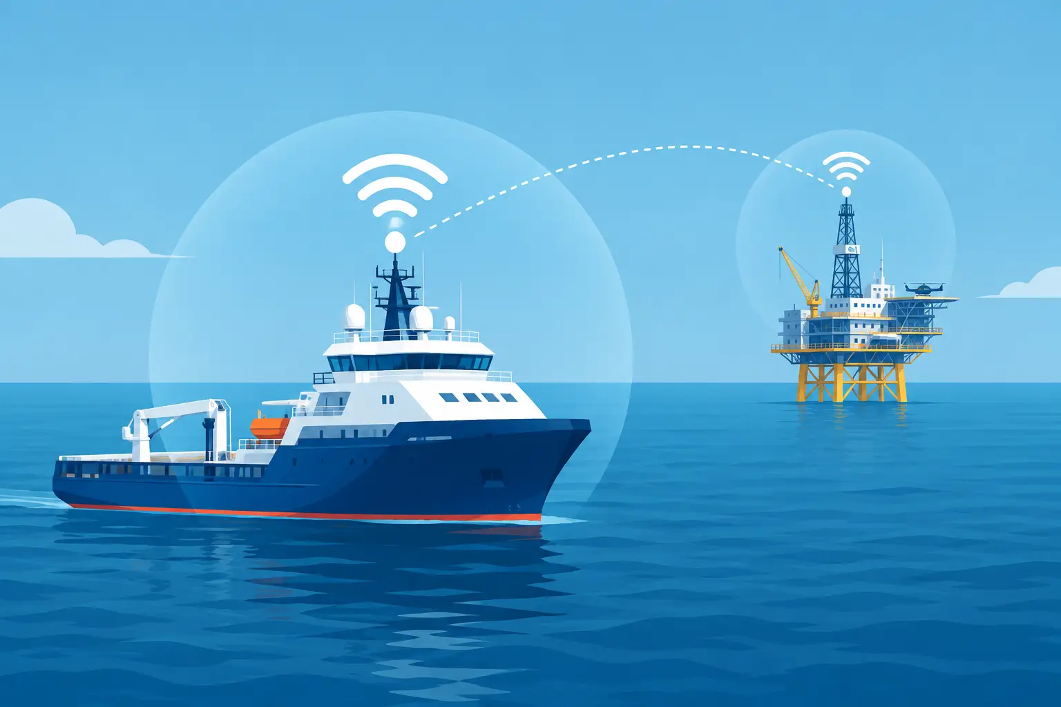 Marine WiFi Range for Offshore Vessel Networks